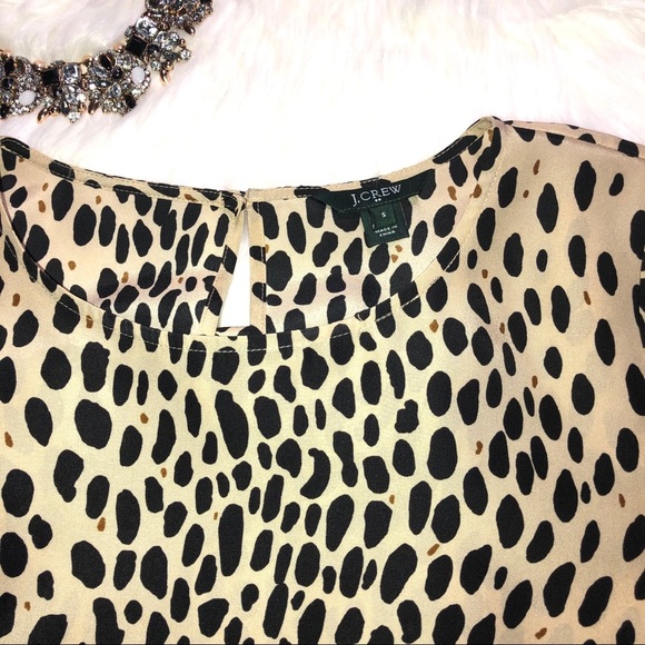 J.‎ Crew Leopard Print Scoop Neck Blouse Animal - Picture 7 of 8